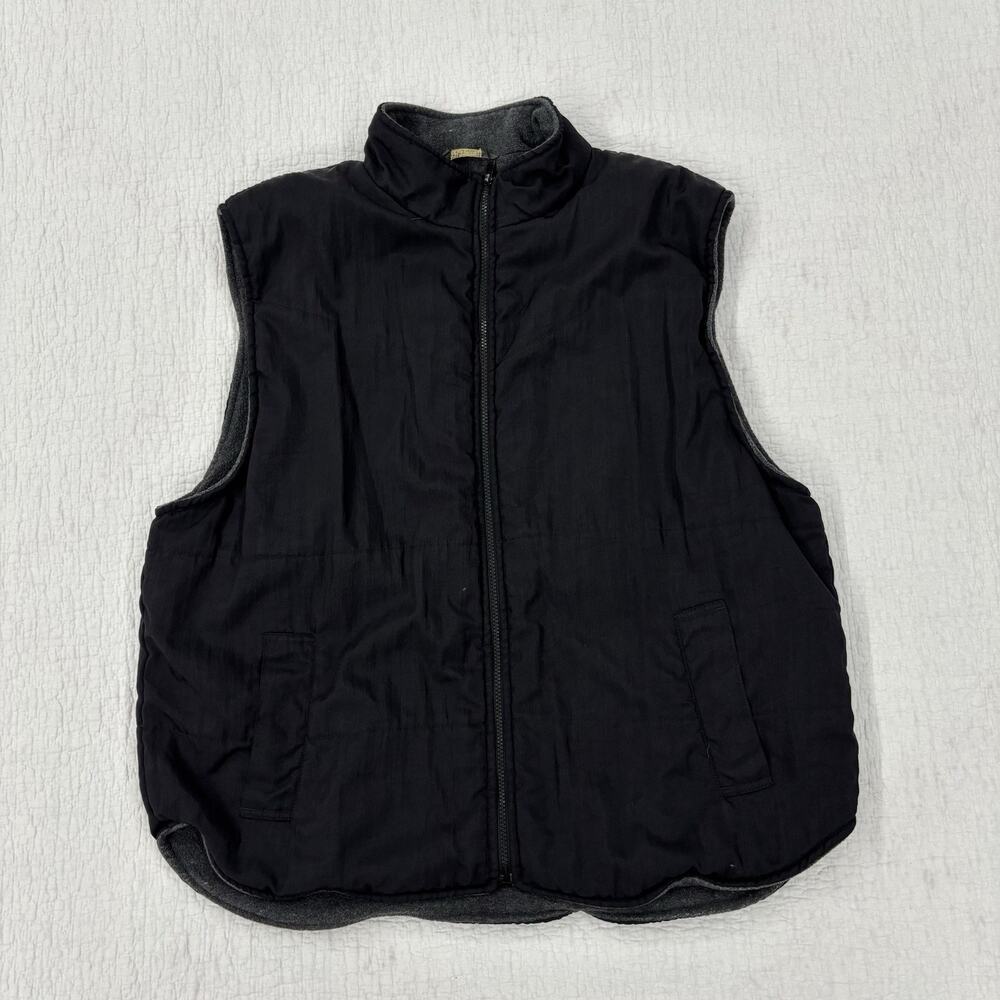 Vintage Naturalife Vest Mens Size XXL Black Fleece Lined Outdoor Nature